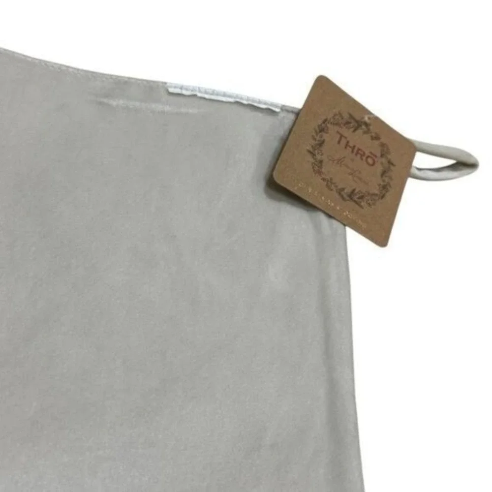 NEW Thro by Marlo Lorenz Ivory and Gold Embroidered Holiday Christmas‎ Stocking